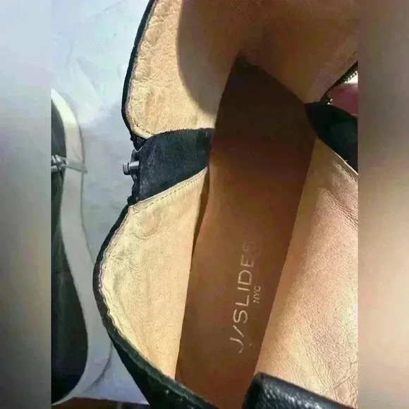 J/ Slides Leather Platform Bootie Sneakers - Picture 3 of 13